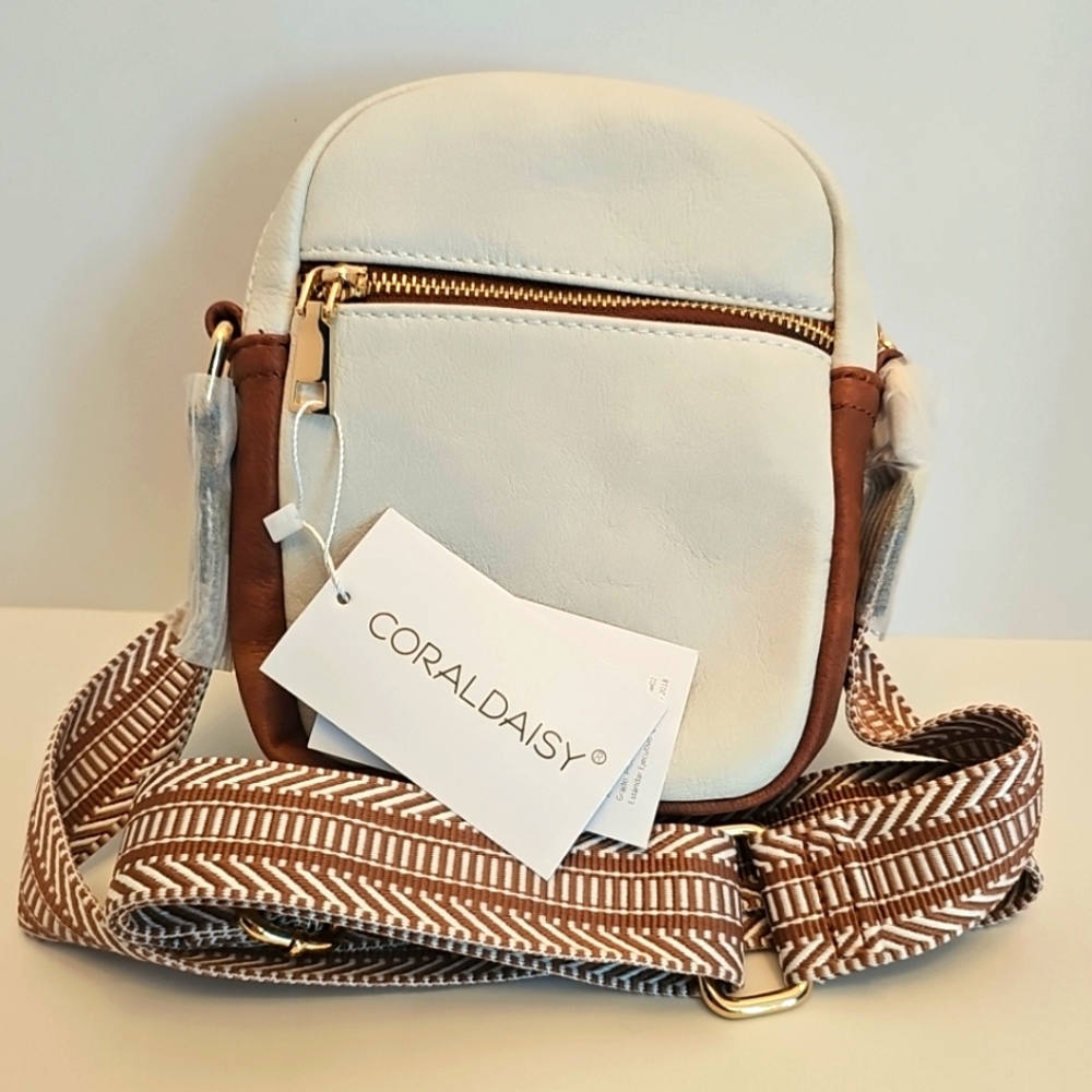 Coral Daisy Crossbody Bag